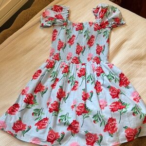 Janie and Jack Red Floral Kids Dress